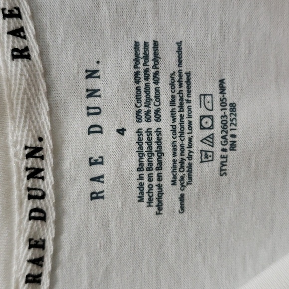 Rae Dunn NWT "SIMPLY BLESSED" 2-piece Top and Leggings Set - Picture 3 of 7